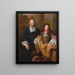 Portrait eines jungen Mannes und seines Lehrers - Nicolas de Largillière — gerahmtes Bild an der Wand