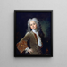 Portrait eines jungen Mannes mit Perücke - Nicolas de Largillière — gerahmtes Bild an der Wand