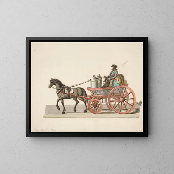 Il Lattaiolo - Nicolino Calyo — quadro incorniciato alla parete