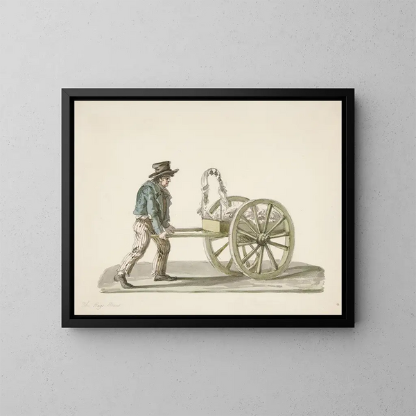 L'uomo con i stracci - Nicolino Calyo — quadro incorniciato alla parete