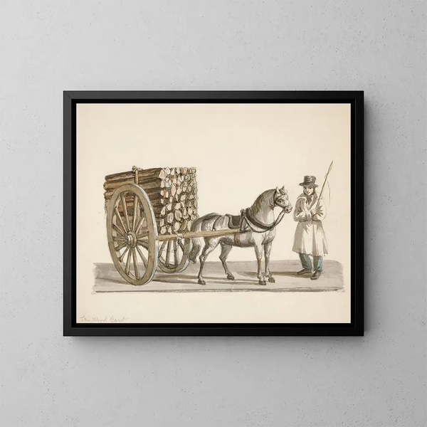 Le Chariot en bois - Nicolino Calyo — quadro incorniciato alla parete