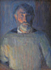 Portrait des Künstlers im Licht der Lampe - Niels Larsen Stevns — Ansicht des Kunstwerks