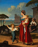Una giovane donna italiana con i suoi figli e una vecchia donna che filava Nettuno - Niels Peter Holbech — vista dell’opera