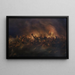 The Storm at Frederikstad on October 4, 1850 - Niels Simonsen — framed artwork on a wall