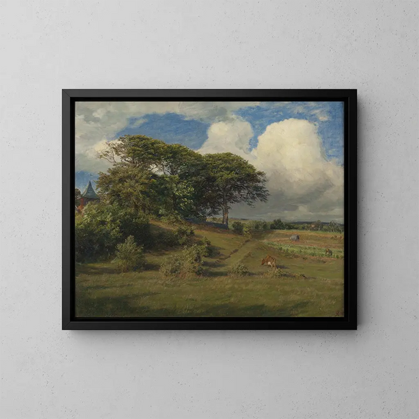 Hêtres im Kirchhof von Dagss, Halland - Niels Skovgaard — gerahmtes Bild an der Wand
