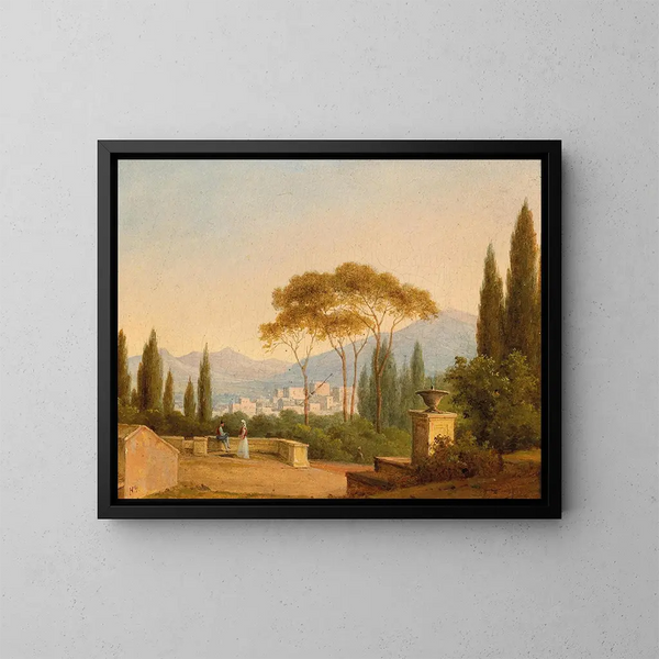 Villa d'Este in Tivoli - Nikanor Grigorevich Tschernezoff — gerahmtes Bild an der Wand