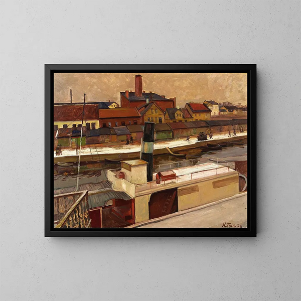 Vue de Tartu - Nikolai Triik — gerahmtes Bild an der Wand