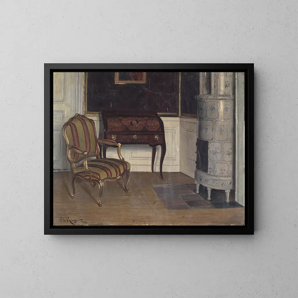 Il gabinetto della principessa al castello di Gripsholm - Nils Kreuger — quadro incorniciato alla parete