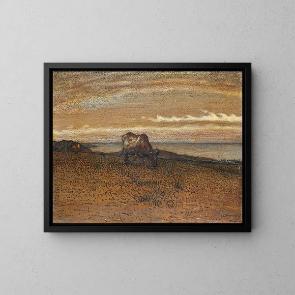 Prairie au bord de la mer - Nils Kreuger — quadro incorniciato alla parete