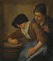 Innenbild mit einem Mann und einer Frau, die rauchen - Norbert van Bloemen — Ansicht des Kunstwerks