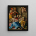 Sacra Famiglia con Santa Anna, Santa Caterina d'Alessandria e Santa Maria Maddalena - Nosadella Giovanni Francesco Bezzi — quadro incorniciato alla parete