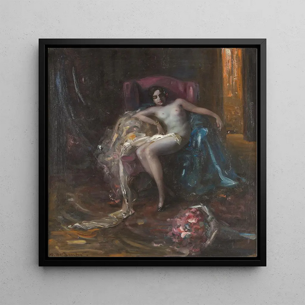 Nu féminin dans un fauteuil - Arnulf De Boucher