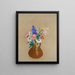 Blumenstrauß in einer braunen Tonvase - Odilon Redon — gerahmtes Bild an der Wand