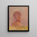 Augen geschlossen (Kasuskonflikt) - Odilon Redon — gerahmtes Bild an der Wand