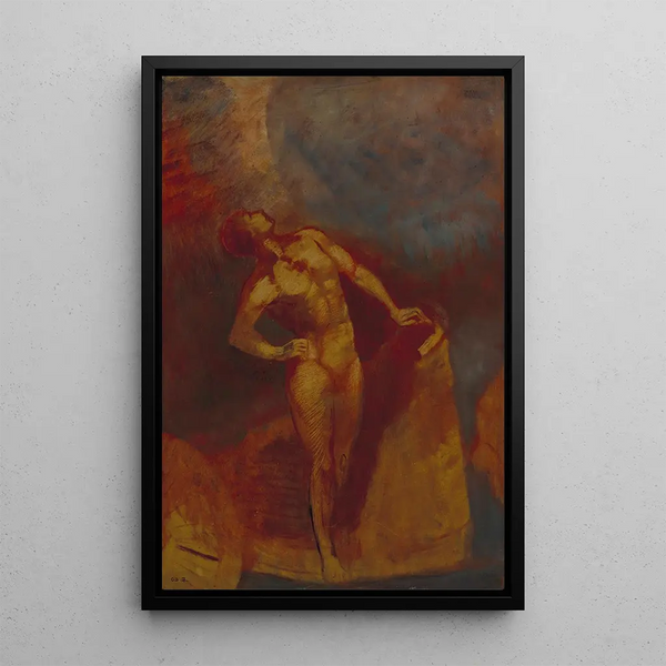 Sketch for The Chariot of Apollo - Odilon Redon — framed artwork on a wall