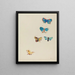 Fünf Schmetterlinge - Odilon Redon — gerahmtes Bild an der Wand