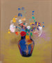 Blumen auf grauem Hintergrund - Odilon Redon — Ansicht des Kunstwerks