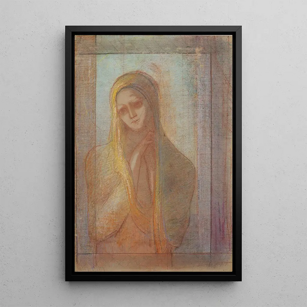 La Souffrance - Odilon Redon — framed artwork on a wall