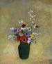 Großes grünes Vase mit gemischten Blumen - Odilon Redon — Ansicht des Kunstwerks
