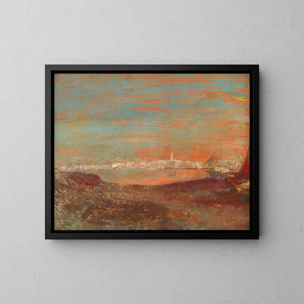 Landschaft Italien - Odilon Redon — gerahmtes Bild an der Wand