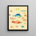 Fische - Odilon Redon — gerahmtes Bild an der Wand