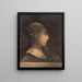 Profil einer rechten Frau - Odilon Redon — gerahmtes Bild an der Wand