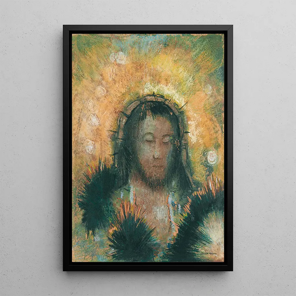 Head of Christ - Odilon Redon — framed artwork on a wall