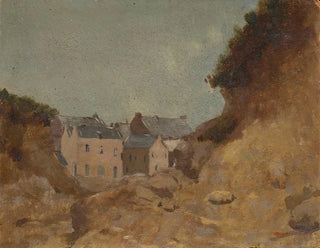 Odilon Redon - Village dans les BassesPyrnes.webp
