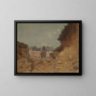 Odilon Redon - Village dans les BassesPyrnes.webp
