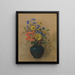 Wildblumen - Odilon Redon — gerahmtes Bild an der Wand