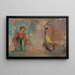 Frau in einer gotischen Arkade, Frau mit Blumen - Odilon Redon — gerahmtes Bild an der Wand