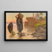 Ansicht von zwei Wasserträgern in der Nähe einer Moschee - Odoardo Toscani — gerahmtes Bild an der Wand