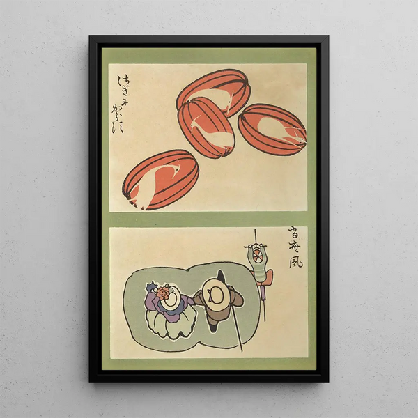 Sketchbook and manga Painting Pl59 - Ogino Issui — framed artwork on a wall