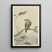 Bec-croisé sur branche d'arbre - Ohara Koson — framed artwork on a wall