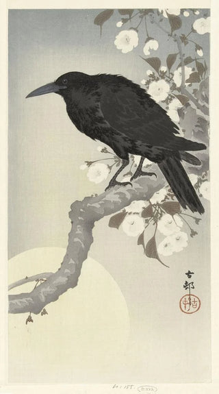 Ohara Koson - Crow at full moon.webp
