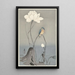Martin-pêcheur with lotus flower - Ohara Koson — framed artwork on a wall