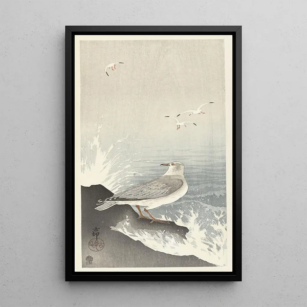Ohara Koson - Seagull on rock.webp