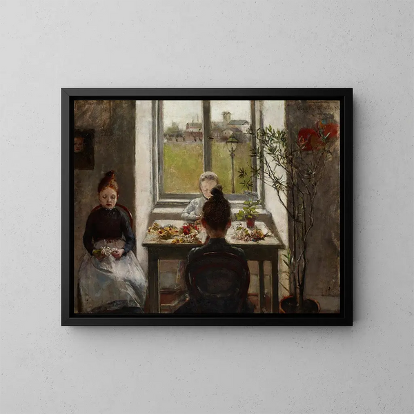 Filles aux fleurs - Olga Boznańska — quadro incorniciato alla parete
