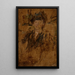 Esquisse di ritratto di una donna con un cappello - Olga Boznańska — quadro incorniciato alla parete