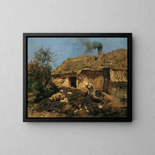 Lavoro in fattoria - Olga Wisinger-Florian — quadro incorniciato alla parete