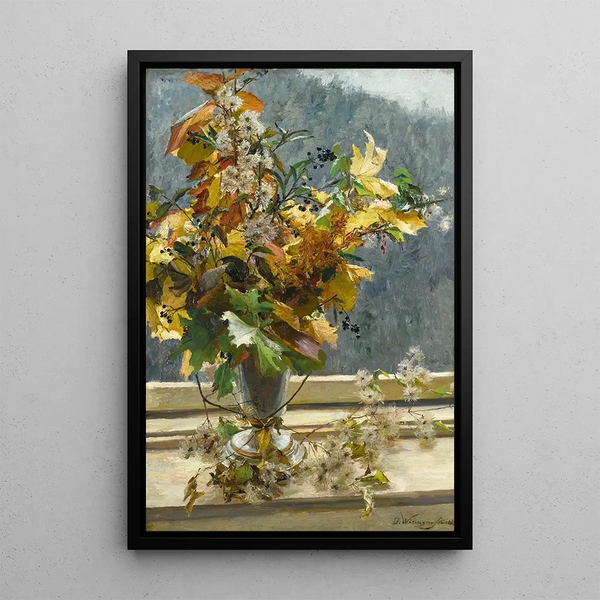 Autumn Foliage - Olga Wisinger-Florian — framed artwork on a wall