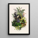 Birds - Olive E. Whitney — framed artwork on a wall