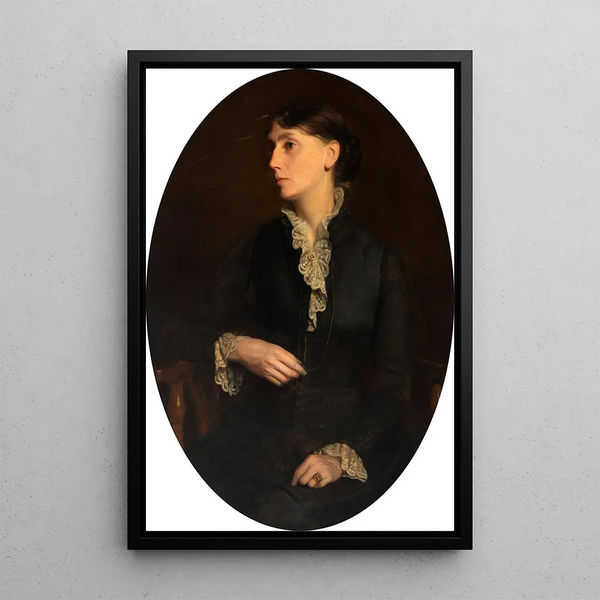 Portrait of Fidelia Bridges - Oliver Ingraham Lay — framed artwork on a wall