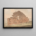 von der Kirche Ruine in Grönland, Illustration für WA Graah, Erkundungsreise an der Ostküste Grönlands 2 - Oluf Olufsen Bagge — gerahmtes Bild an der Wand