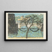 Nijubashi Painting - Onchi Kōshirō — framed artwork on a wall