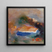 Ophélie mit blauer Schleier im Wasser - Odilon Redon — gerahmtes Bild an der Wand