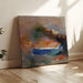 Riproduzione del dipinto Ophélie con una mauviette blu nell'acqua - Odilon Redon