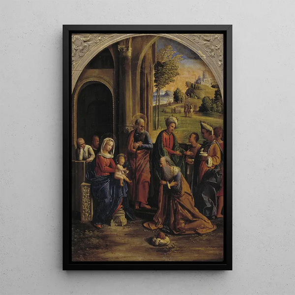 L'Adoration des Rois - Ortolano — framed artwork on a wall