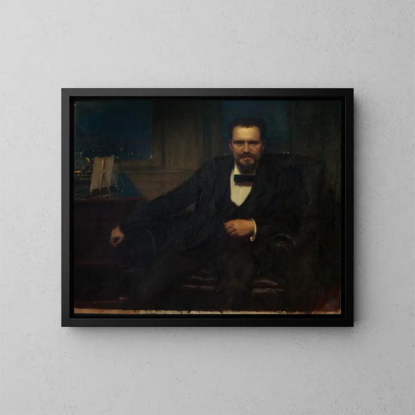 Portrait d'Ernest Thiel - Oscar Björck — gerahmtes Bild an der Wand