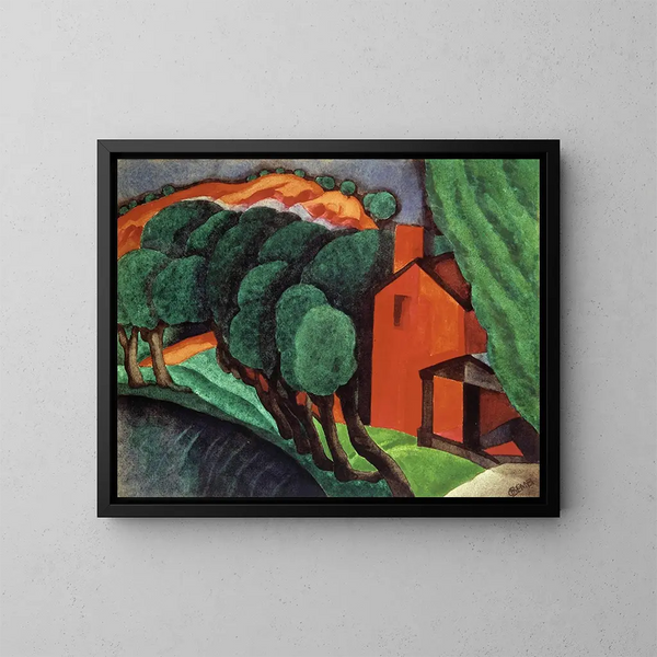 Nacht leuchtend - Oscar Bluemner — gerahmtes Bild an der Wand